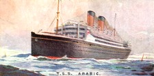 Cigarette card image of the White Star ship Arabic.